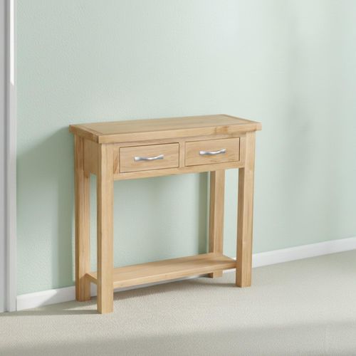 New Trinity Natural Oak 2 Drawer Console Table