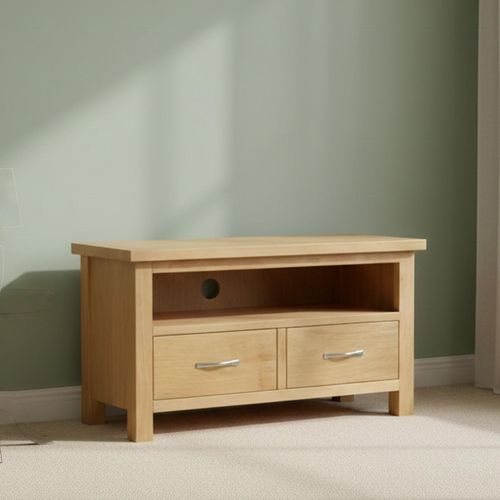 New Trinity Natural Oak 2 Drawer TV Unit