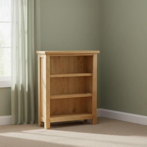 New Trinity Natural Oak Low Bookcase