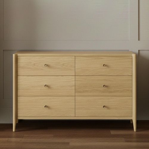 Paris Oak 6 Drawer Wide Chest