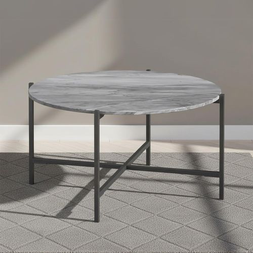 Marmora Grey Marble Round Coffee Table