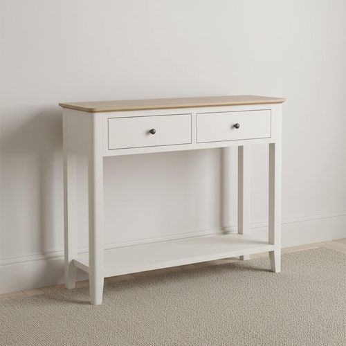 Marlow White 2 Drawer Console Table