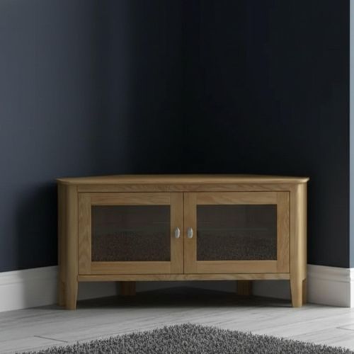 Bath Oak 2 Door Corner TV Unit
