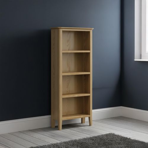 Bath Oak Narrow Bookcase