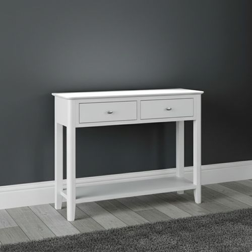 Hampstead White 2 Drawer Console Table