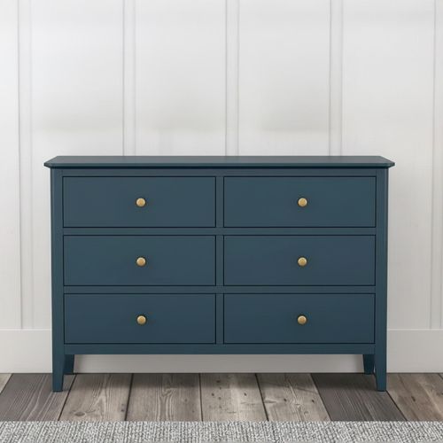 Harrogate Blue 6 Drawer Wide Chest