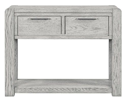 Amsterdam Grey Washed Oak 2 Drawer Console Table