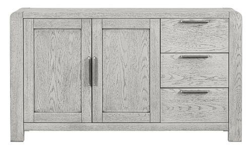Amsterdam Grey Washed Oak 2 Door Medium Sideboard - 140cm