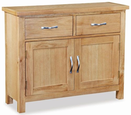 New Trinity Natural Oak 2 Door Small Sideboard - 100cm