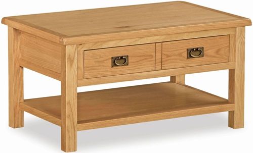 Salisbury Lite Oak 2 Drawer Coffee Table