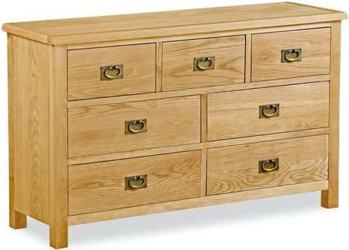 Salisbury Lite Oak 3+4 Drawer Wide Chest