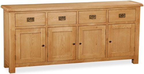 Salisbury Premium Oak 4 Door Extra Large Sideboard - 191cm