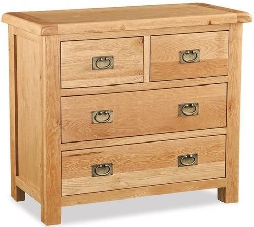Salisbury Premium Oak 2+2 Drawer Small Chest