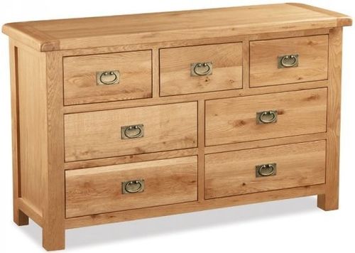 Salisbury Premium Oak 3+4 Drawer Wide Chest