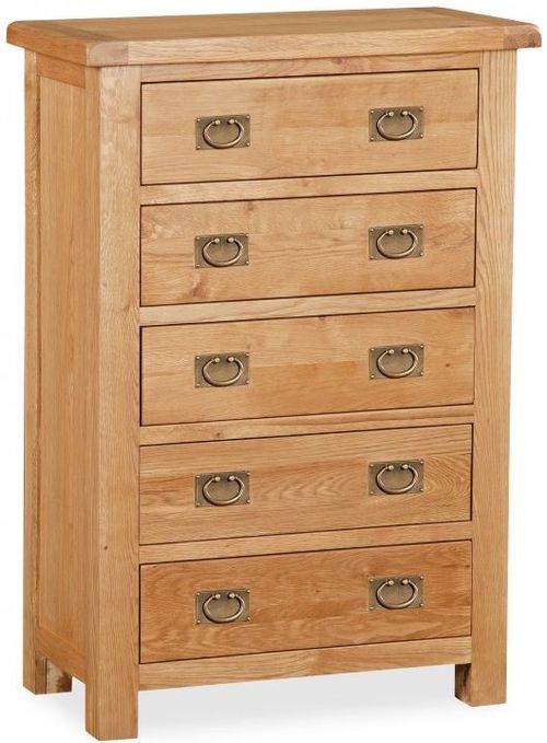 Salisbury Premium Oak 5 Drawer Chest