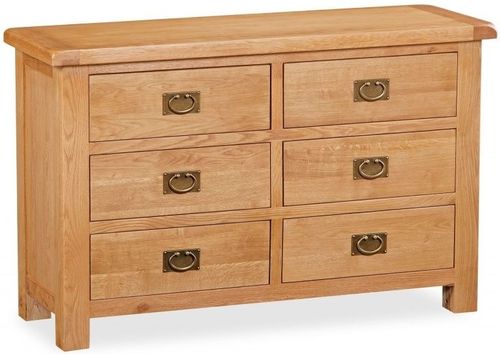 Salisbury Premium Oak 6 Drawer Wide Chest