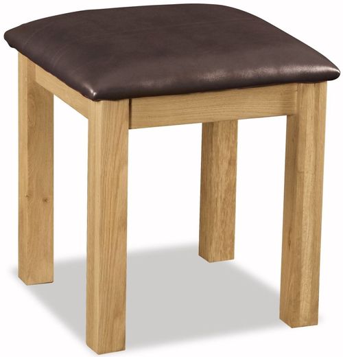 Salisbury Premium Oak Padded Dressing Stool