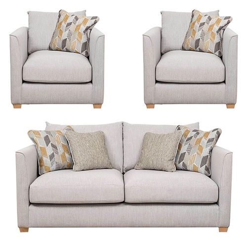 Buoyant Carter Fabric 3+1+1 Seater Sofa Set  - Variation Available