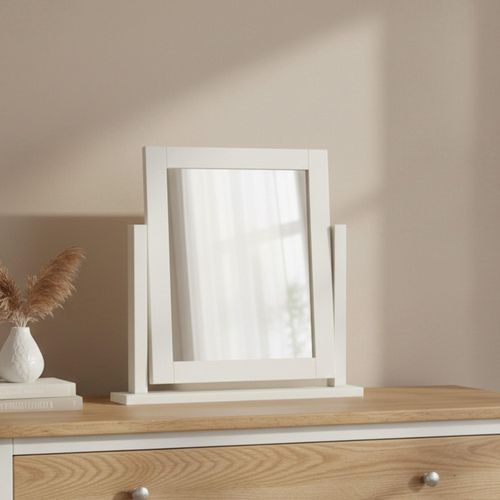 Modern Dressing Mirror - White Painted