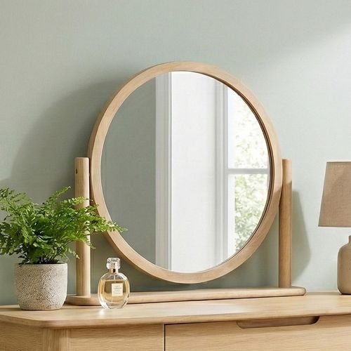 Twyford Dressing Mirror - Round - Oak