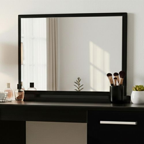 Knightsbridge Large Dressing Mirror - Black Gloss