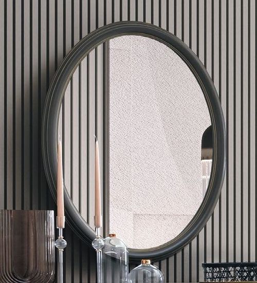 Verdi Wall Mirror - Oval - Grey - French Style