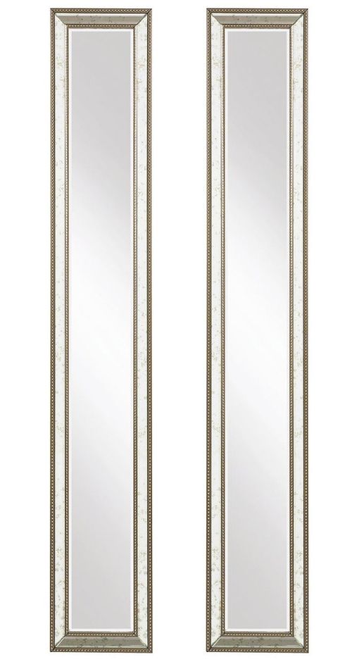 Tina Wall Mirrors - Champagne - Rectangular - Set of 2 - 20.5cm x 127cm