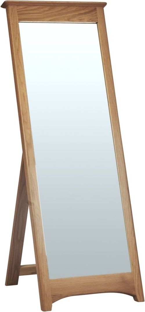 Shaker Oak Rectangular Cheval Mirror - 53cm x 147cm