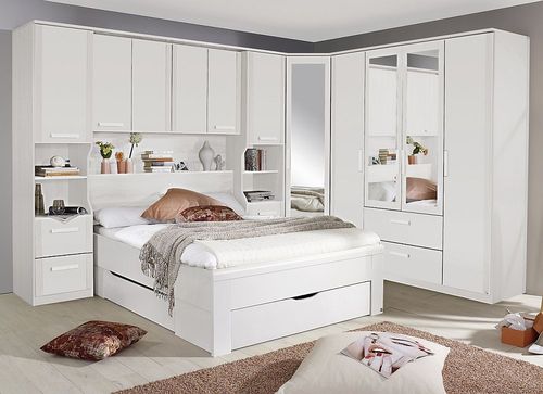 Rauch Rivera White Bedroom Set with 140cm Storage Bed