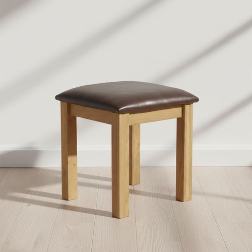 Salisbury Premium Dressing Stool - Padded - Oak