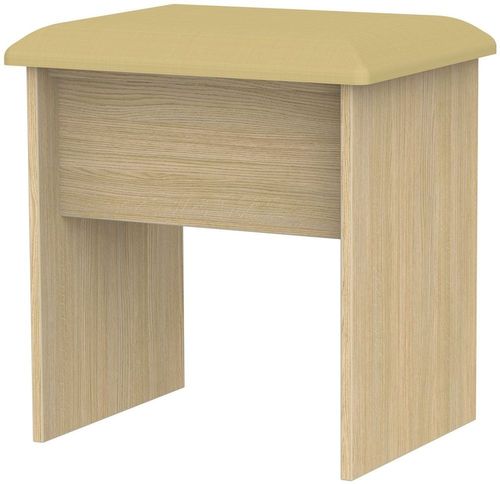 Knightsbridge Light Oak Padded Dressing Stool