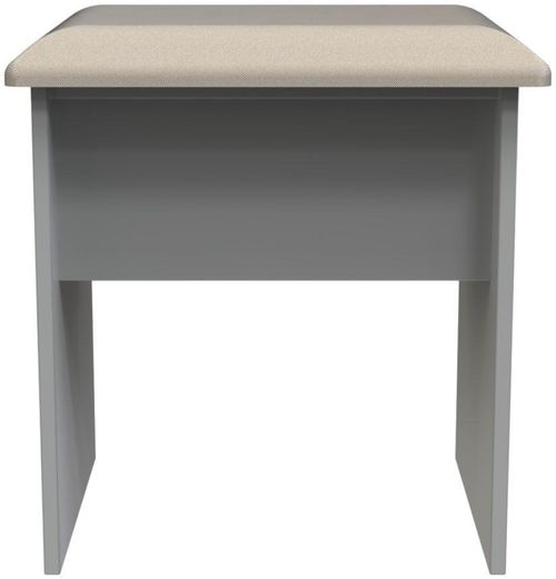 Milan Grey Dressing Padded Dressing Stool