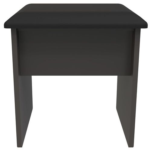 New York Graphite Padded Dressing Stool