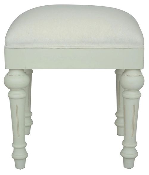Solana French Lime White Dressing Stool