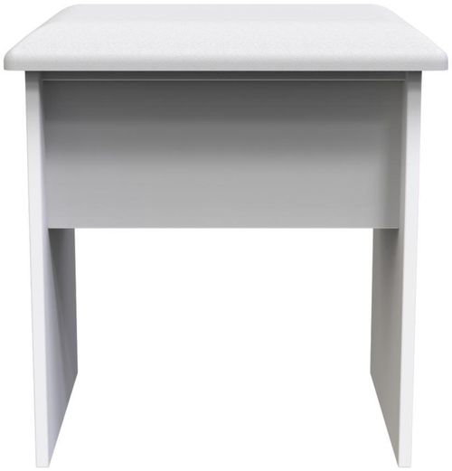Sussex White Padded Dressing Stool
