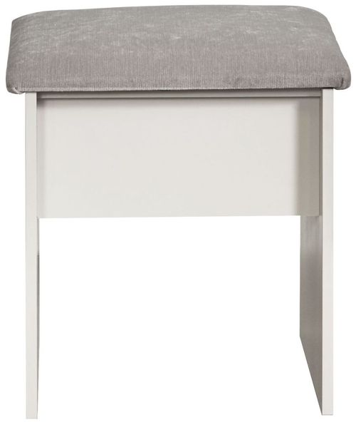 York White Padded Dressing Stool