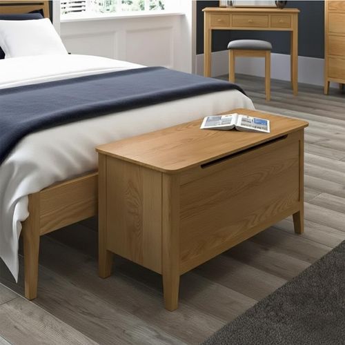 Bath Blanket Box - Oak