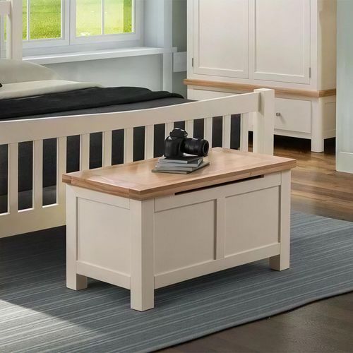 Lundy Blanket Box - Ivory Painted