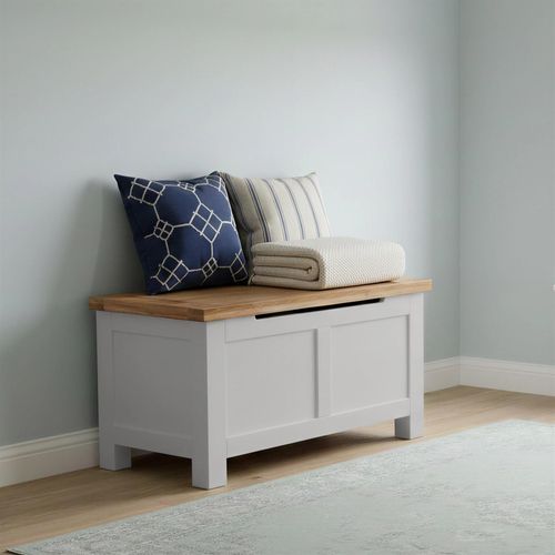 Lundy Blanket Box - Grey Painted