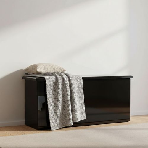 Knightsbridge Blanket Box - Black Gloss