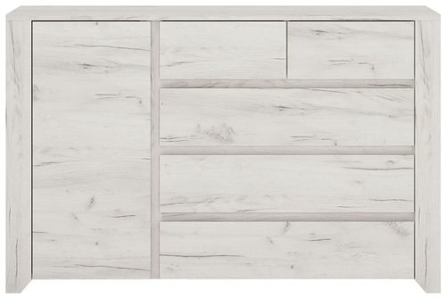 Angel White 1 Door Multi Drawers Storage Cabinet