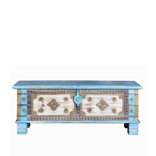 Bergen Storage Trunk - Blue - Mango Wood