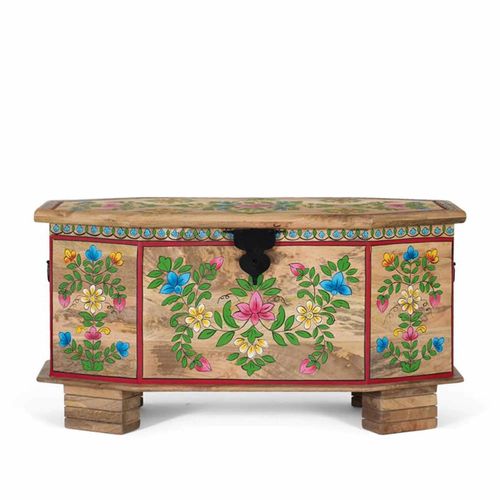 Haisley Storage Trunk - Painted - Mango Wood