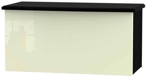 Knightsbridge Cream Gloss and Black Blanket Box