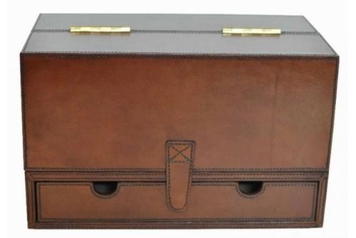 Mysore Handcrafted Tan Stationary Box