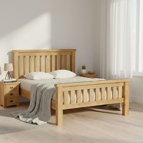 Salisbury Premium Slatted Bed - Oak - Sizes Available