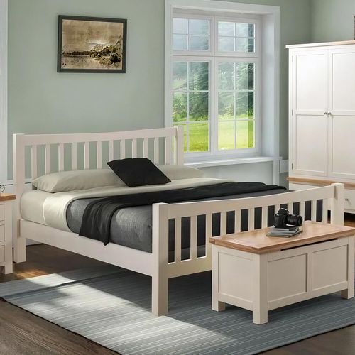 Lundy Bed - Ivory Painted - Sizes Available