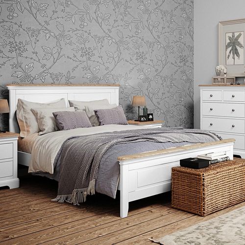 Cromwell Bed - Sizes Available - White Painted