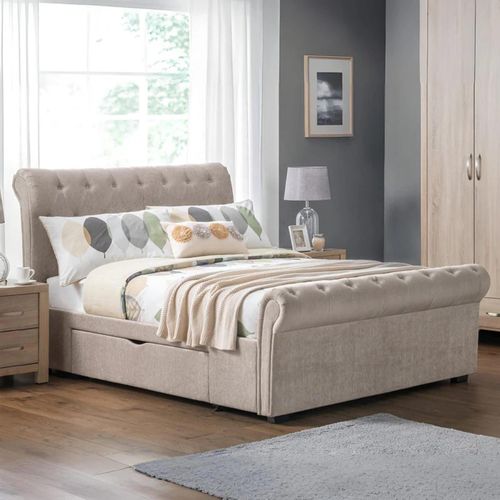 Ravello Storage Bed - Grey Fabric - 5ft King Size