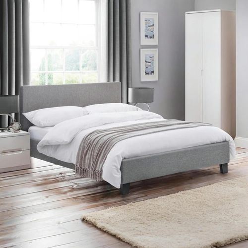 Rialto Bed - Grey Fabric - Sizes Available
